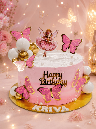 Beautiful Butterfly Theme Cake