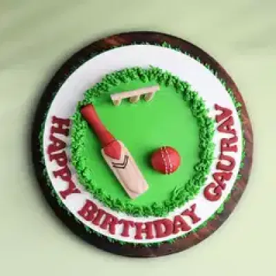 Cricket Pitch Theme Cake