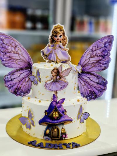 Fairyland Butterfly Theme Cake (Purple)