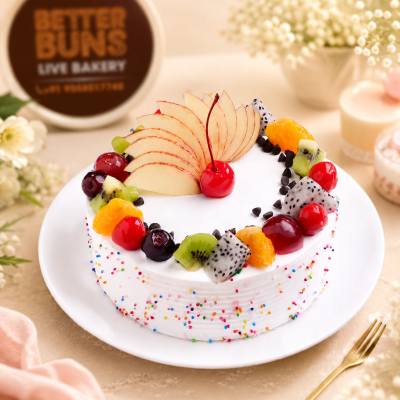 Fruits & Sprinkles Vanilla Cake