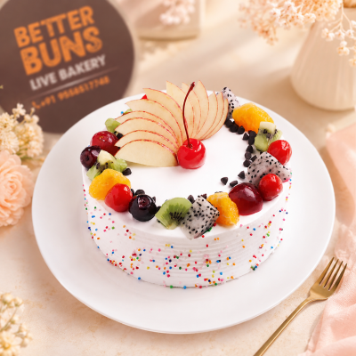 Fruits & Sprinkles Vanilla Cake