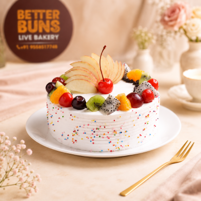 Fruits & Sprinkles Vanilla Cake