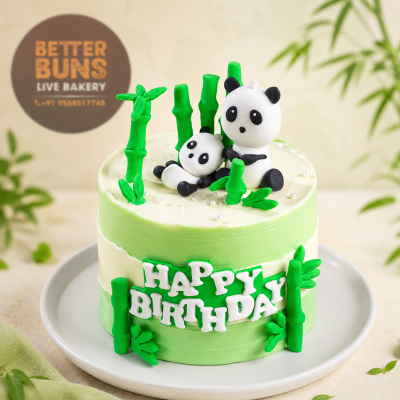 Panda Theme Cake for Birthday