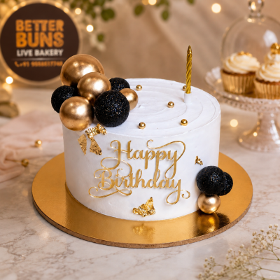 Royal Gold Birthday Cake