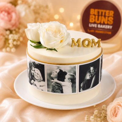Blooming Moments With Mom Photo Cake
