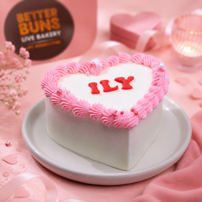 ILY Heart Bento Cake
