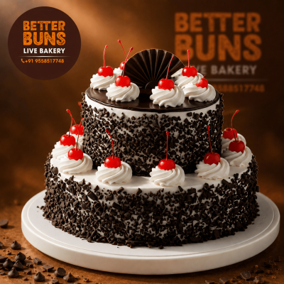 2 Tier Black Forest Cake