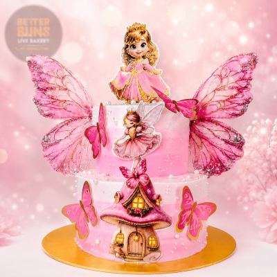 Whimsical Fairy Cake (Pink)
