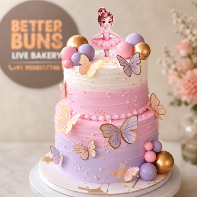 Enchanted Butterfly Princess Cake