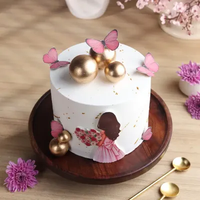 Pink Butterfly Cake