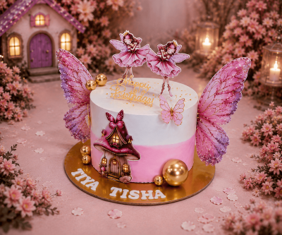 Fairyland Butterfly Theme Cake